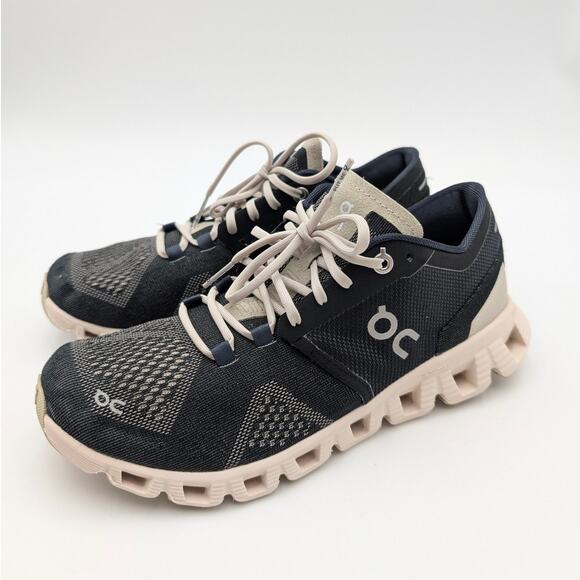 On Running Cloud X Running Sneaker Shoes Women's Black Pearl Size US7 EU38 - Picture 1 of 12